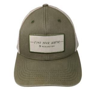 Find Your Water Redington Trucker Hat Green One Size Adjustable Mesh Back